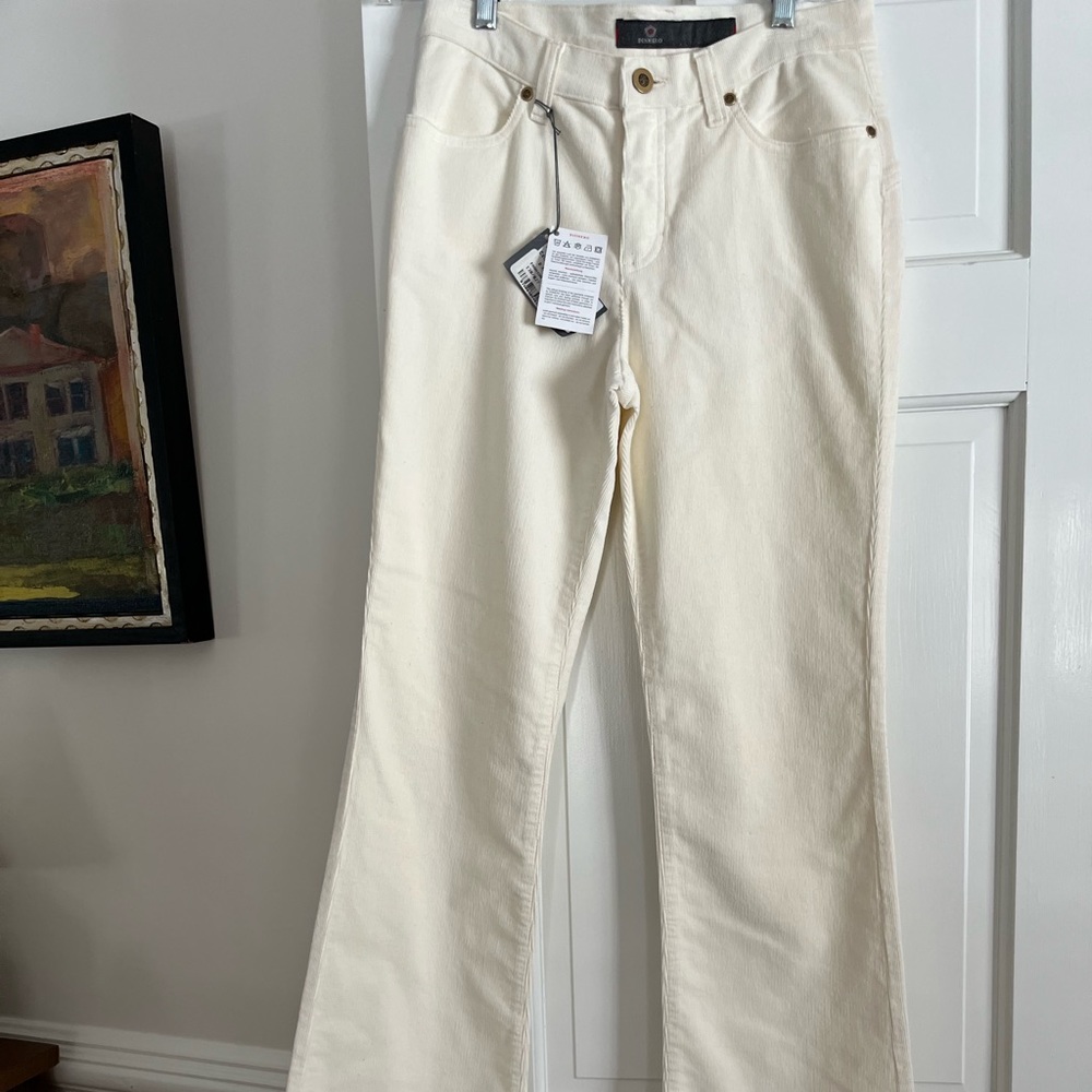 Dismero Cream Corduroy Jeans 98% Cotton & 2% Elastane  Size:  27 NWT-Vintage